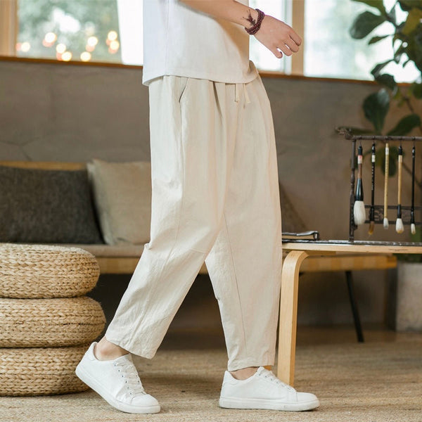 JEJU Weite Leinenhose